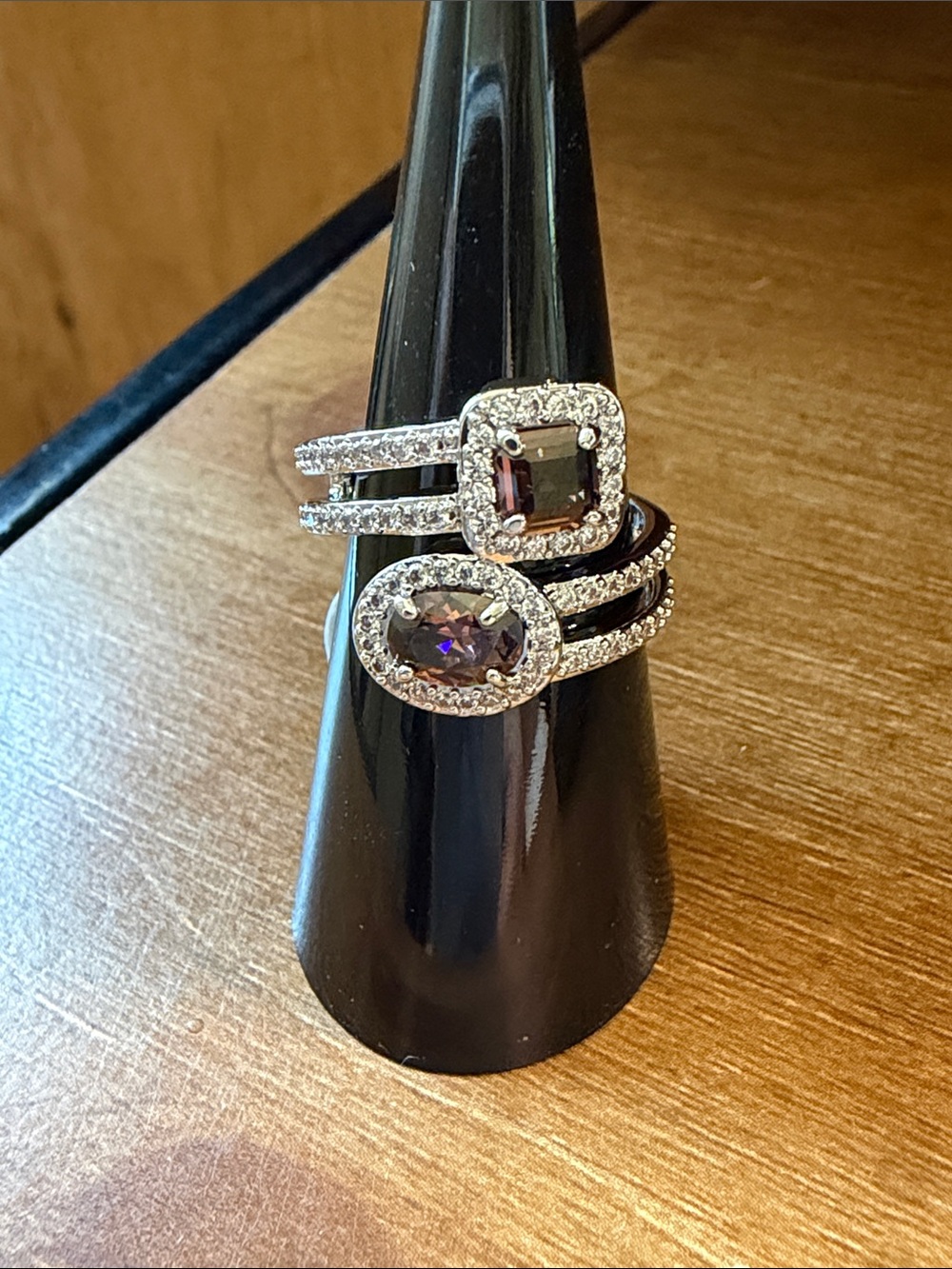Double Halo Brown Tourmaline - Women Jewelry